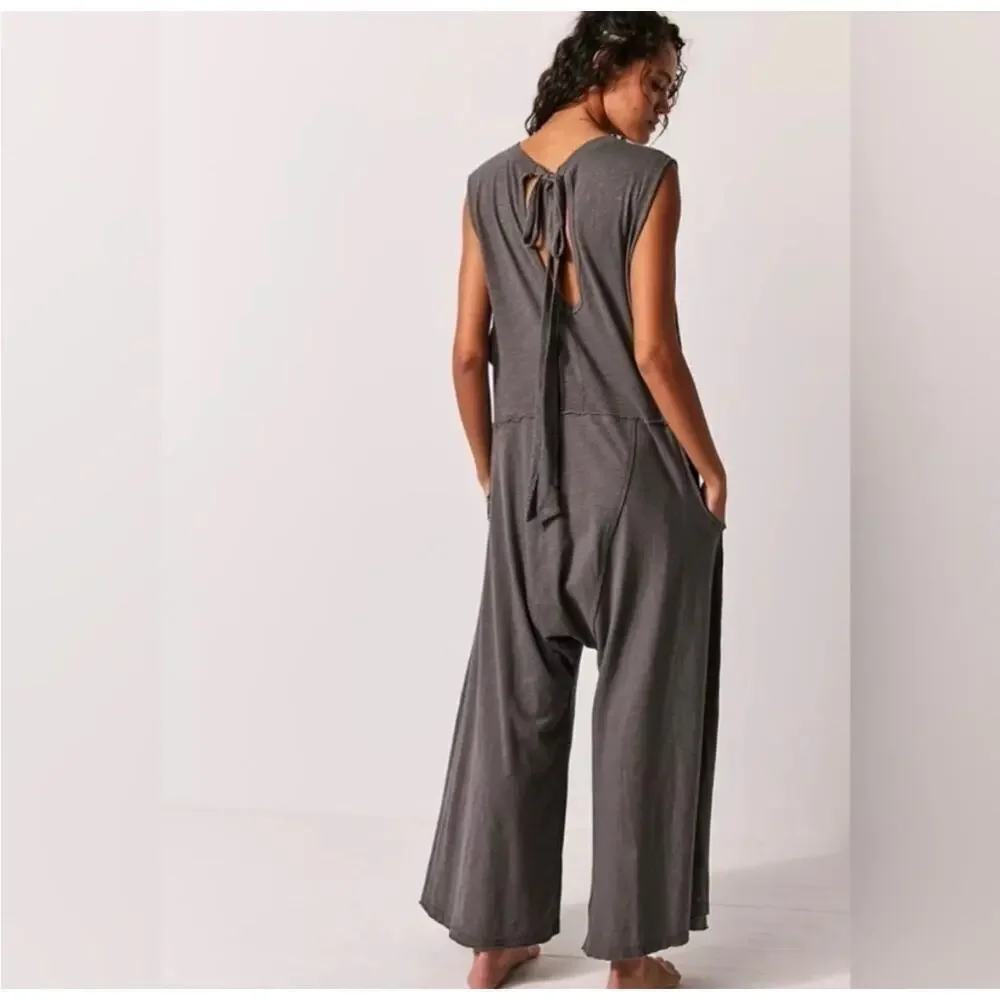 Intimately Free People Women's Sz S Boho Homebody Romper Jumpsuit Vintage Gray￼ - Picture 2 of 13